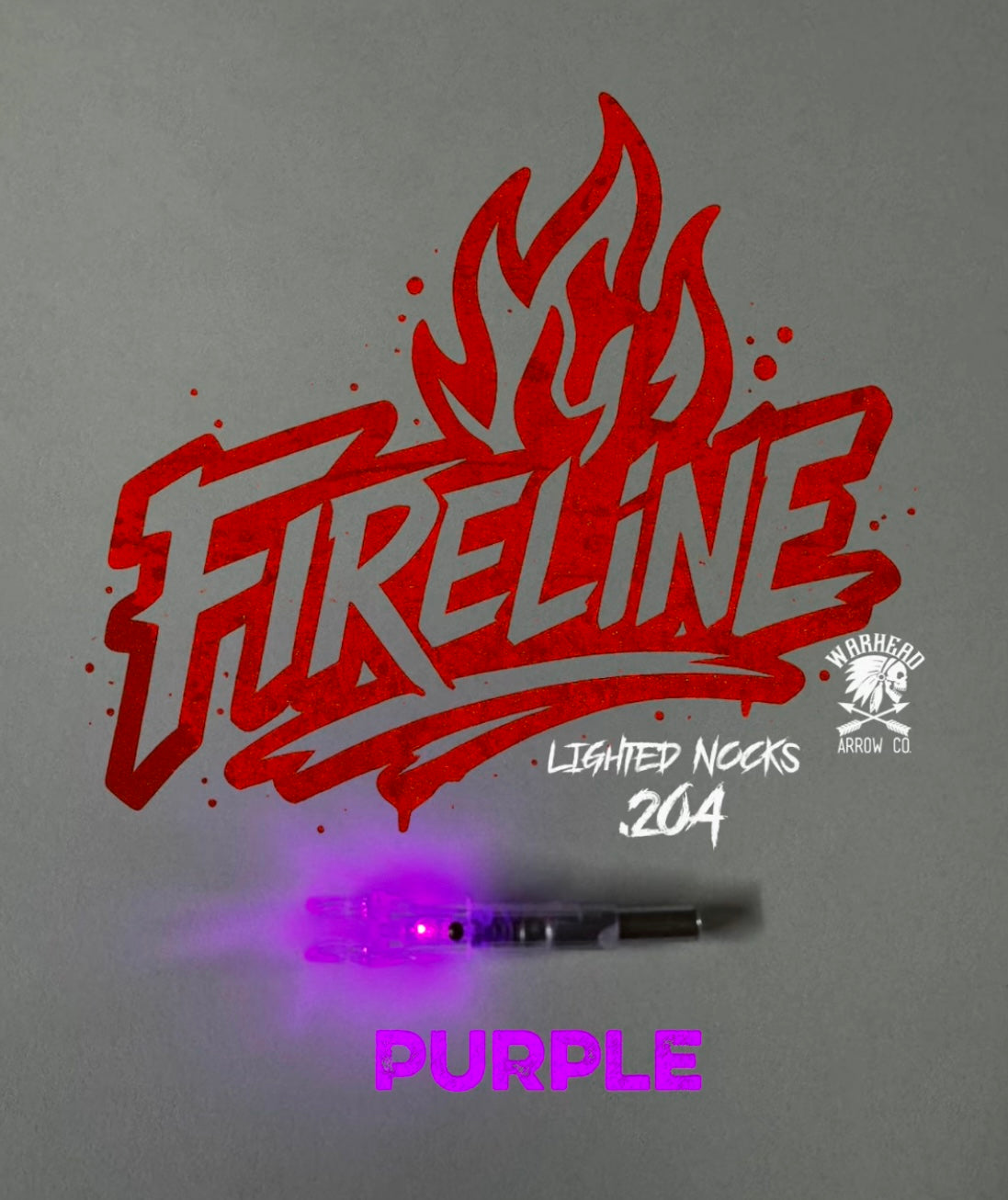 Warhead Fireline purple lighted nock. .204 3pk X nock