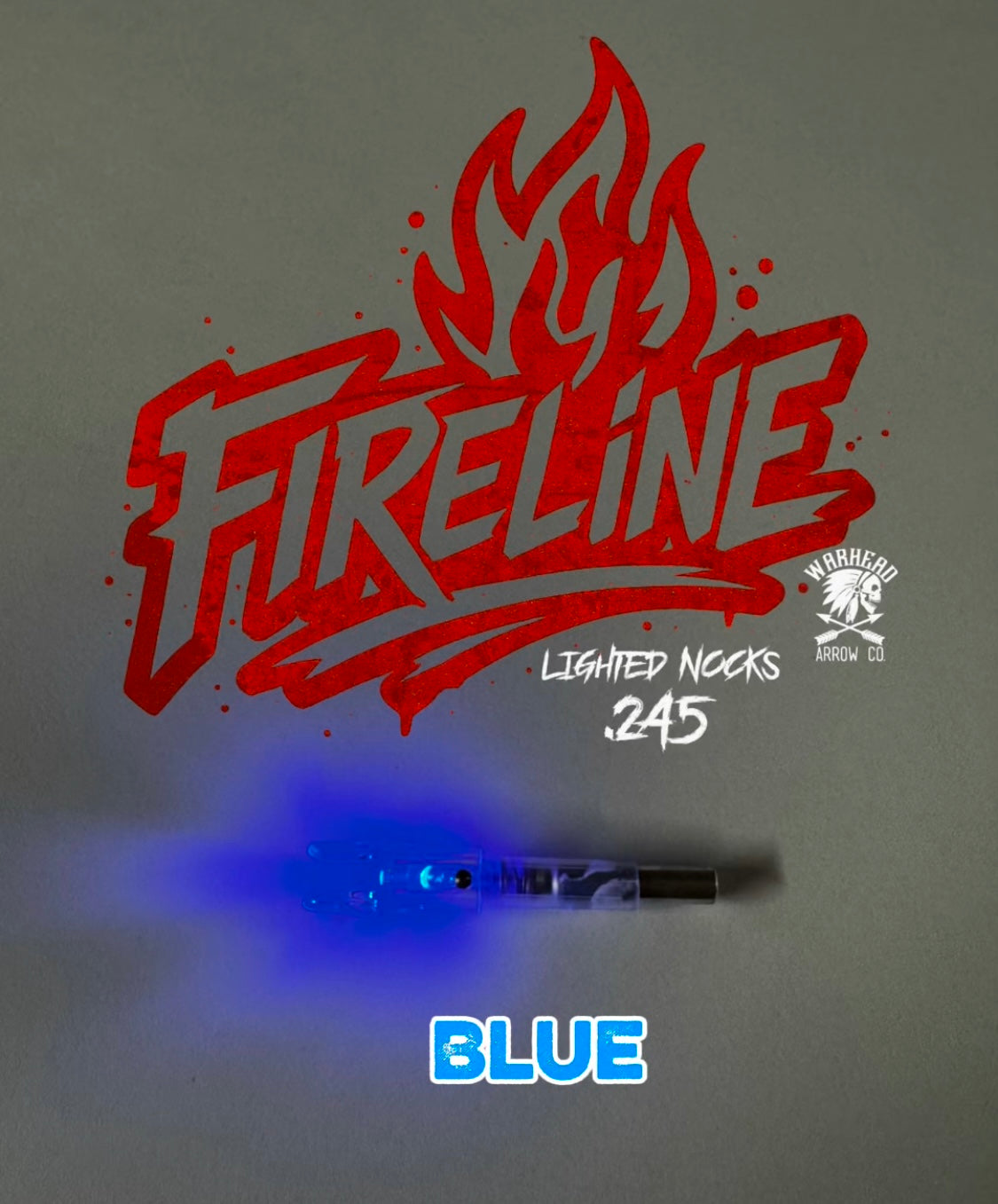 Warhead Fireline blue lighted nock. .245 3pk S nock