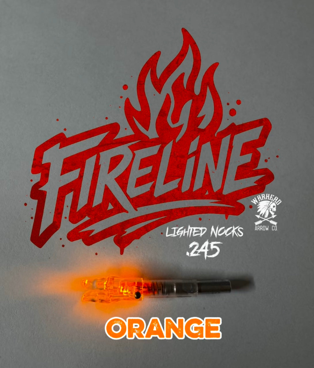 Warhead fireline orange lighted nock. .245 S nock
