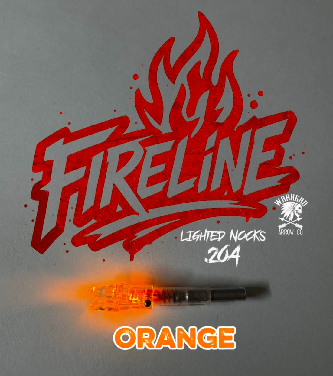Warhead Fireline orange lighted nock. .204 X nock 3pk