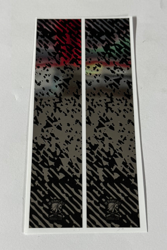 Chrome silver wraps.