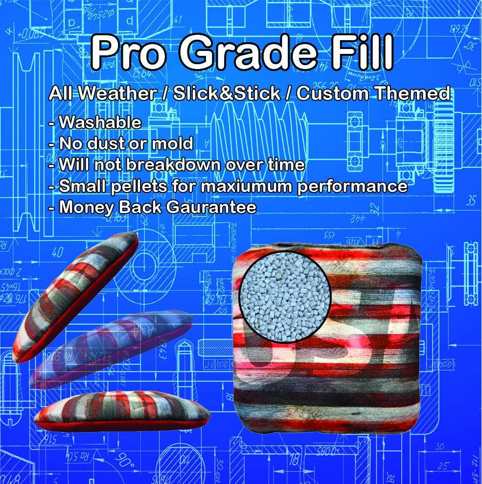 We The People Black & White Eagle Flag Cornhole Set