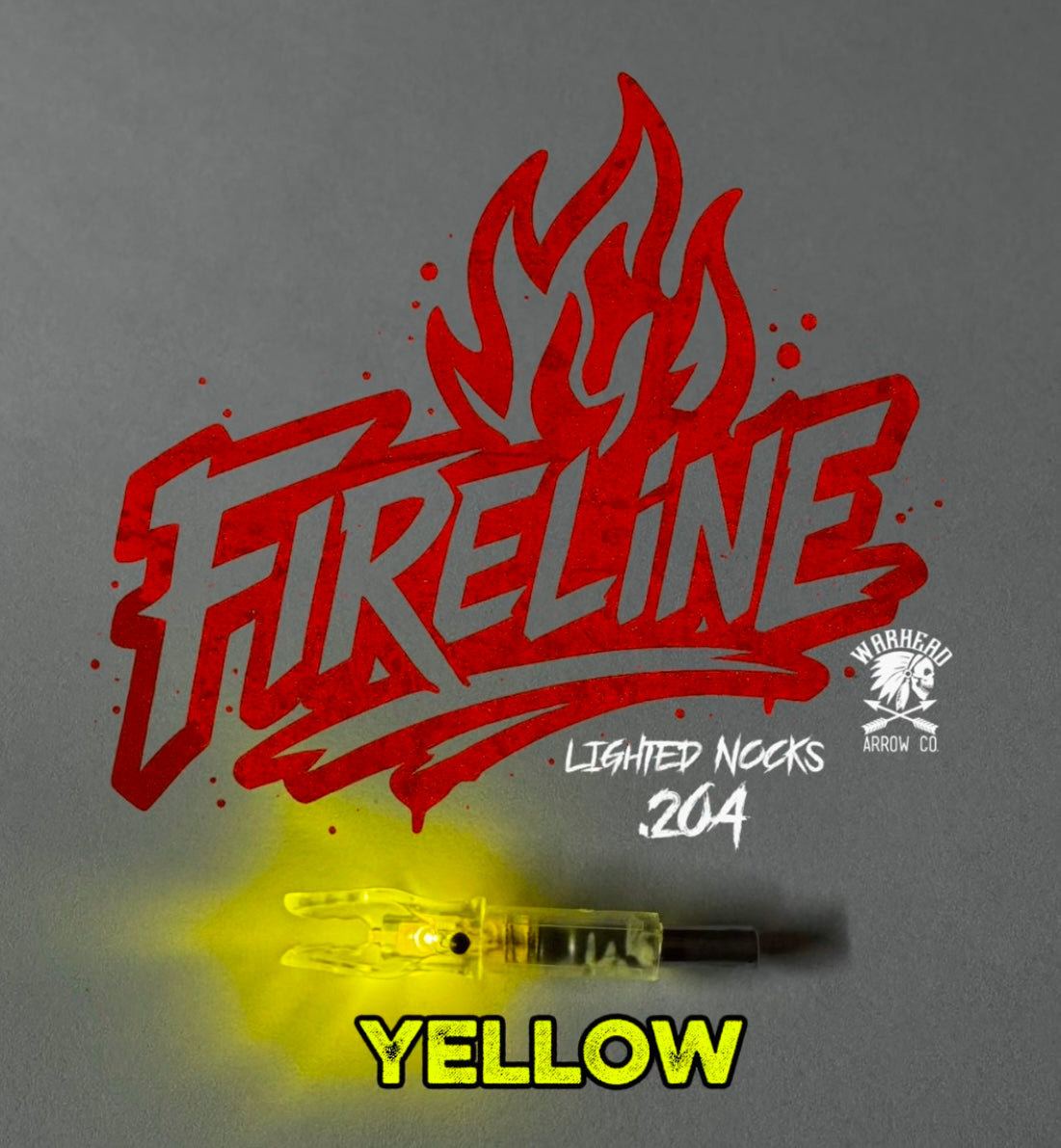 Warhead Fireline yellow lighted nock. .204 3pk X nock.