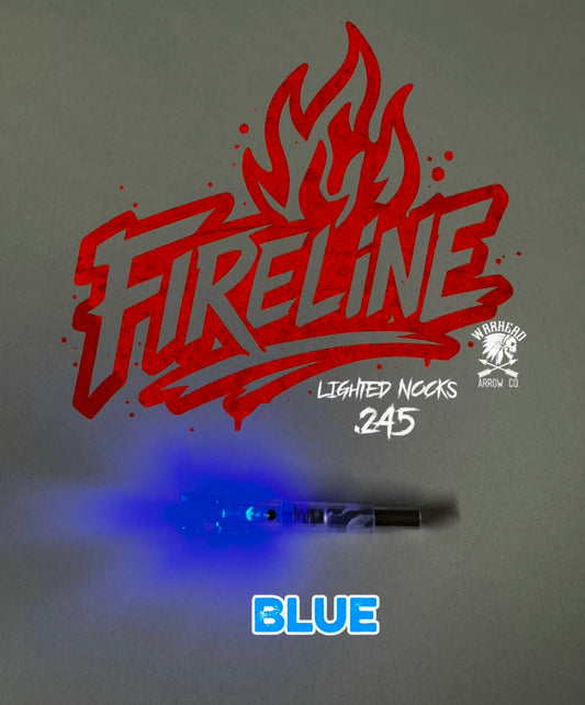 Warhead Fireline blue lighted nock. .245 3pk S nock