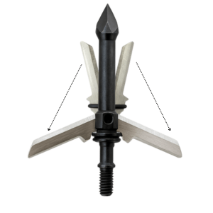 2 Blade Expandable Mechanical Broadhead | 2.25 Inch Cutting Diameter |TOTA | 100 grain